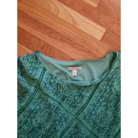 Dana Buchman Asymmetrical Poncho scoop-neck blouse Woman’s XXL - Picture 3 of 4